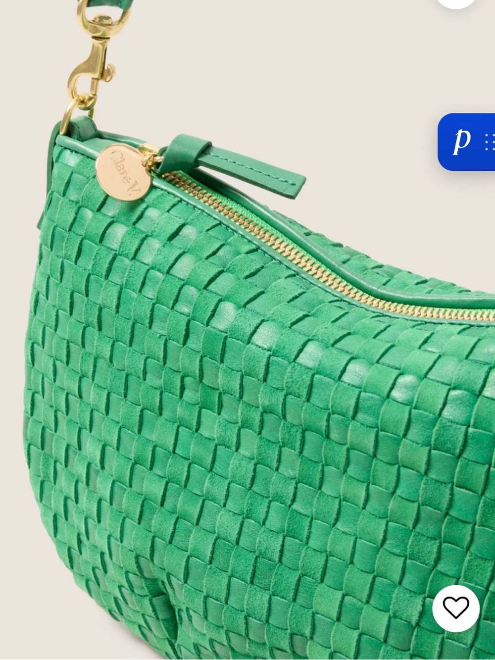 Clare V Petite Moyen Messenger Bag Grass - Picture 3 of 8